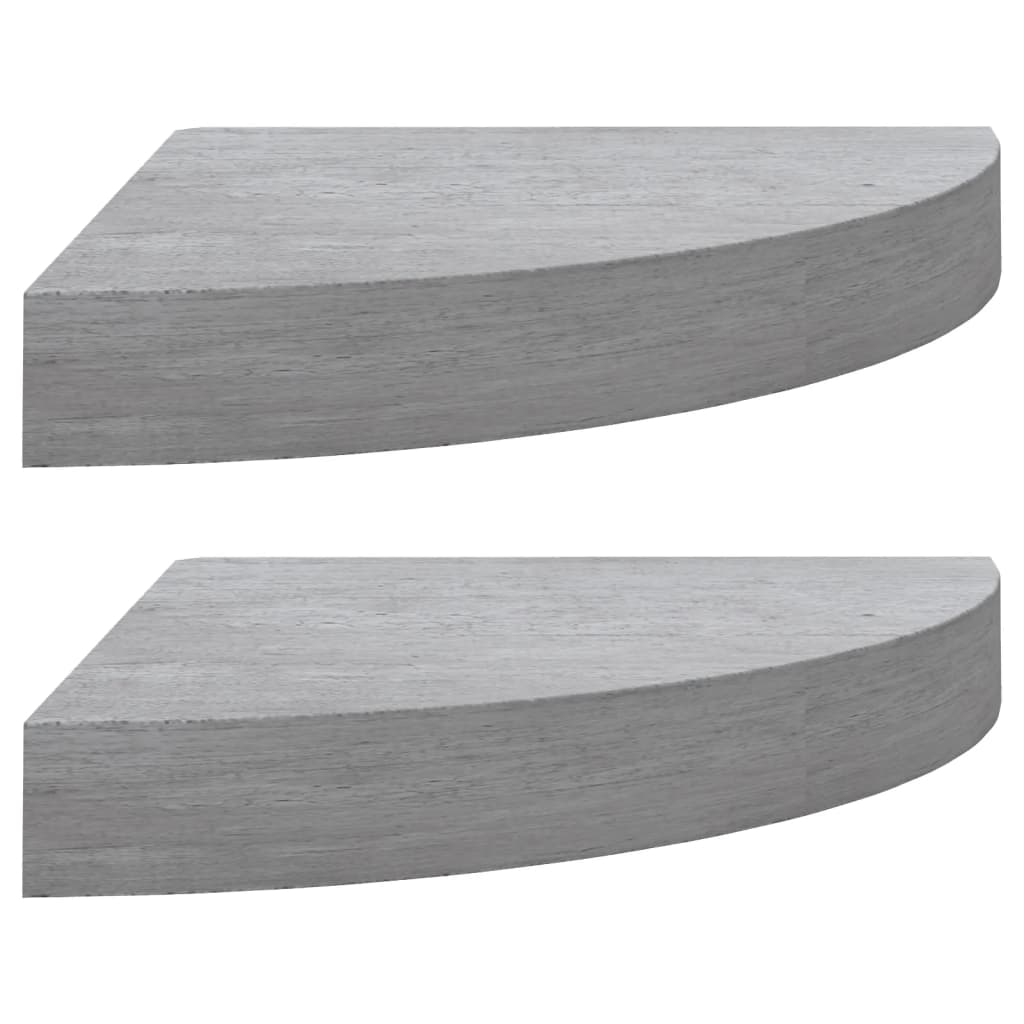 Rafturi De Colț De Perete 2 Buc. 35X35X3,8 Cm Mdf Gri Beton