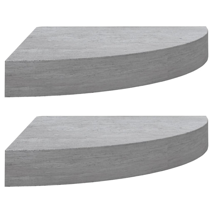 Rafturi De Colț De Perete 2 Buc. 35X35X3,8 Cm Mdf Gri Beton