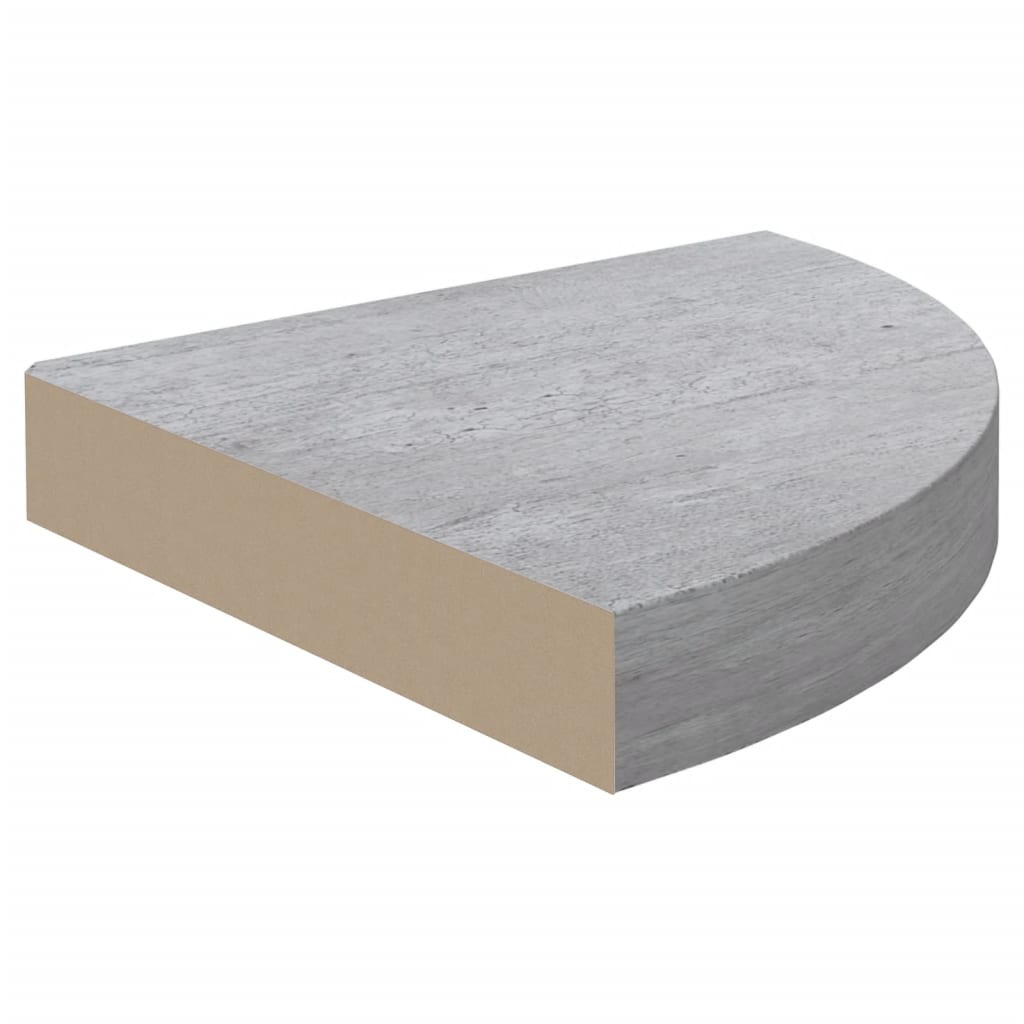 Rafturi De Colț De Perete 2 Buc. 35X35X3,8 Cm Mdf Gri Beton