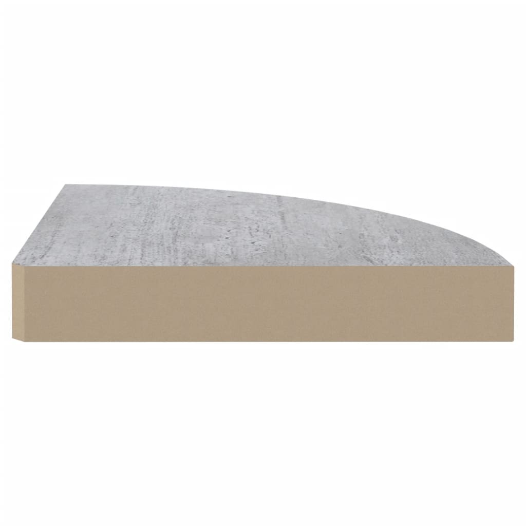 Rafturi De Colț De Perete 2 Buc. 35X35X3,8 Cm Mdf Gri Beton