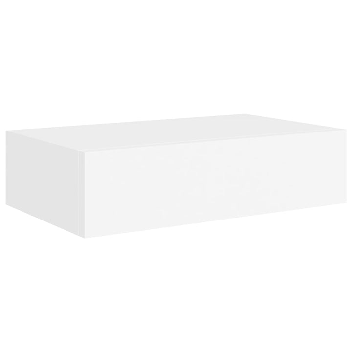 Raft De Perete Cu Sertar, , 40X23,5X10 Cm, Mdf Alb