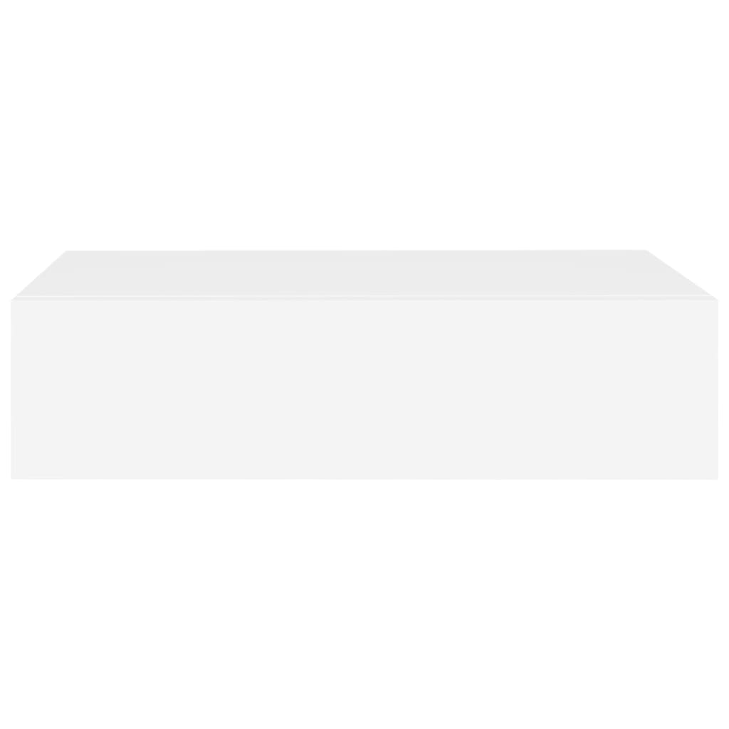 Raft De Perete Cu Sertar, , 40X23,5X10 Cm, Mdf Alb