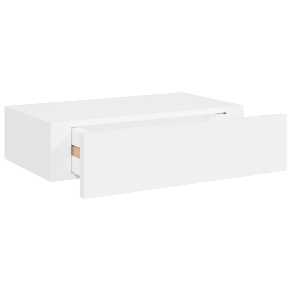 Raft De Perete Cu Sertar, , 40X23,5X10 Cm, Mdf Alb