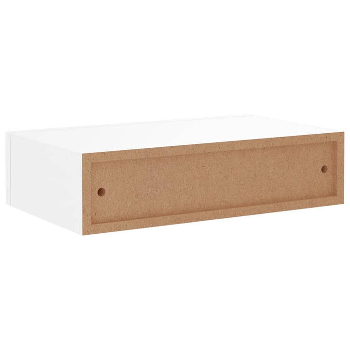 Raft De Perete Cu Sertar, , 40X23,5X10 Cm, Mdf Alb