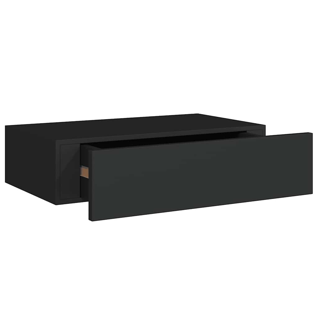 Dulap De Perete Cu Sertare, 2 Buc., , 40X23,5X10 Cm, Mdf Negru
