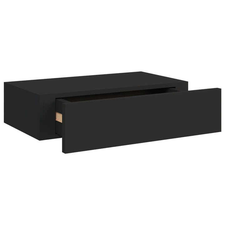 Dulap De Perete Cu Sertare, 2 Buc., , 40X23,5X10 Cm, Mdf Negru