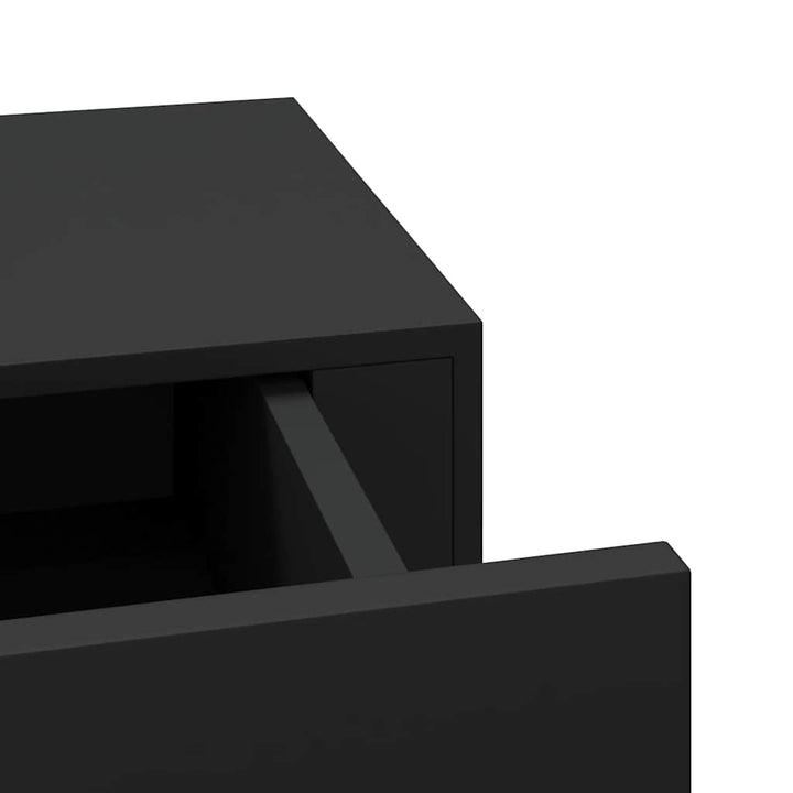 Dulap De Perete Cu Sertare, 2 Buc., , 40X23,5X10 Cm, Mdf Negru