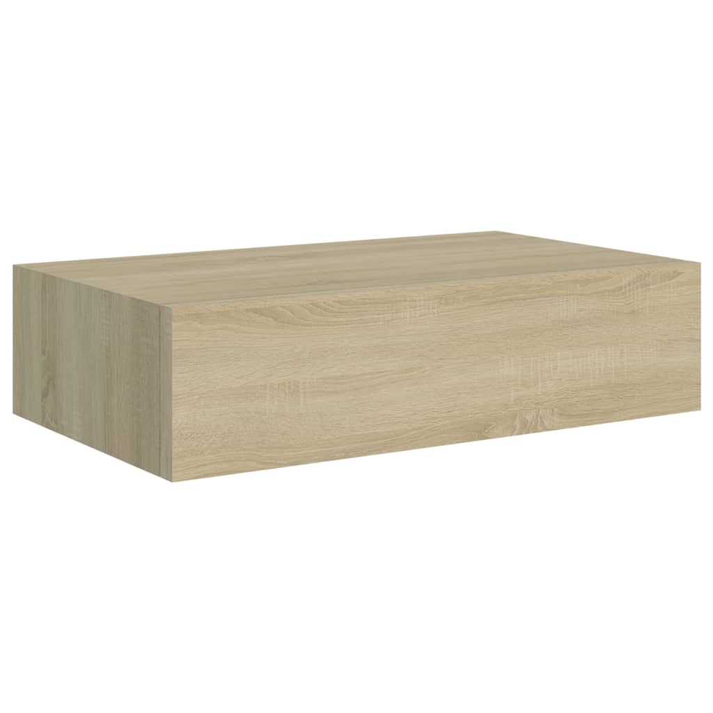 Dulapuri De Perete Cu Sertar, 2 Buc., , 40X23,5X10 Cm Mdf Stejar