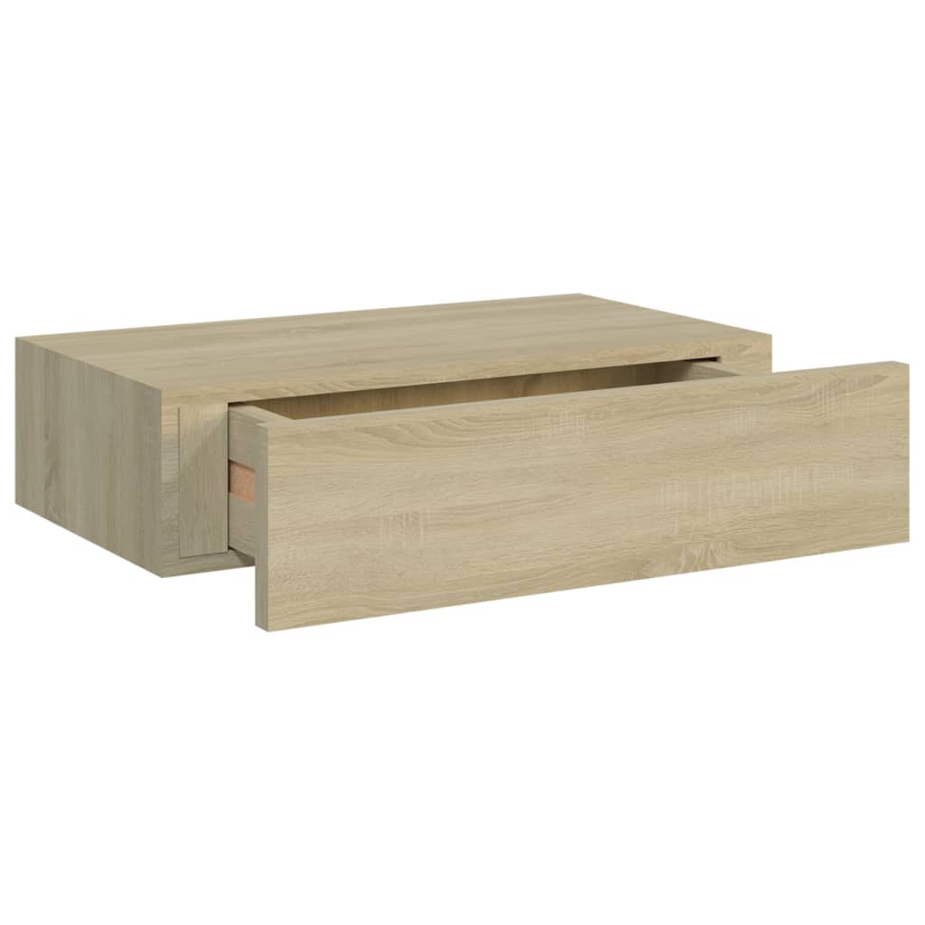 Dulapuri De Perete Cu Sertar, 2 Buc., , 40X23,5X10 Cm Mdf Stejar