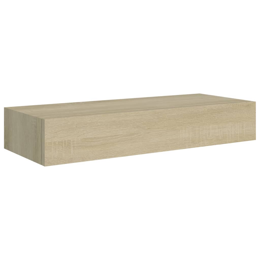 Dulapuri De Perete Cu Sertare 2 Buc. 60X23,5X10 Cm Mdf Stejar
