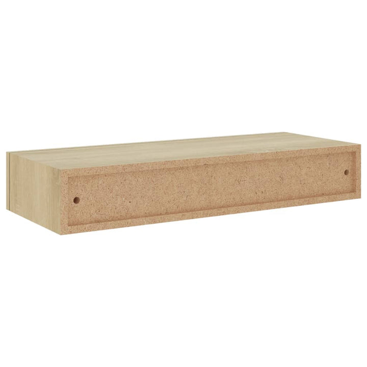 Dulapuri De Perete Cu Sertare 2 Buc. 60X23,5X10 Cm Mdf Stejar