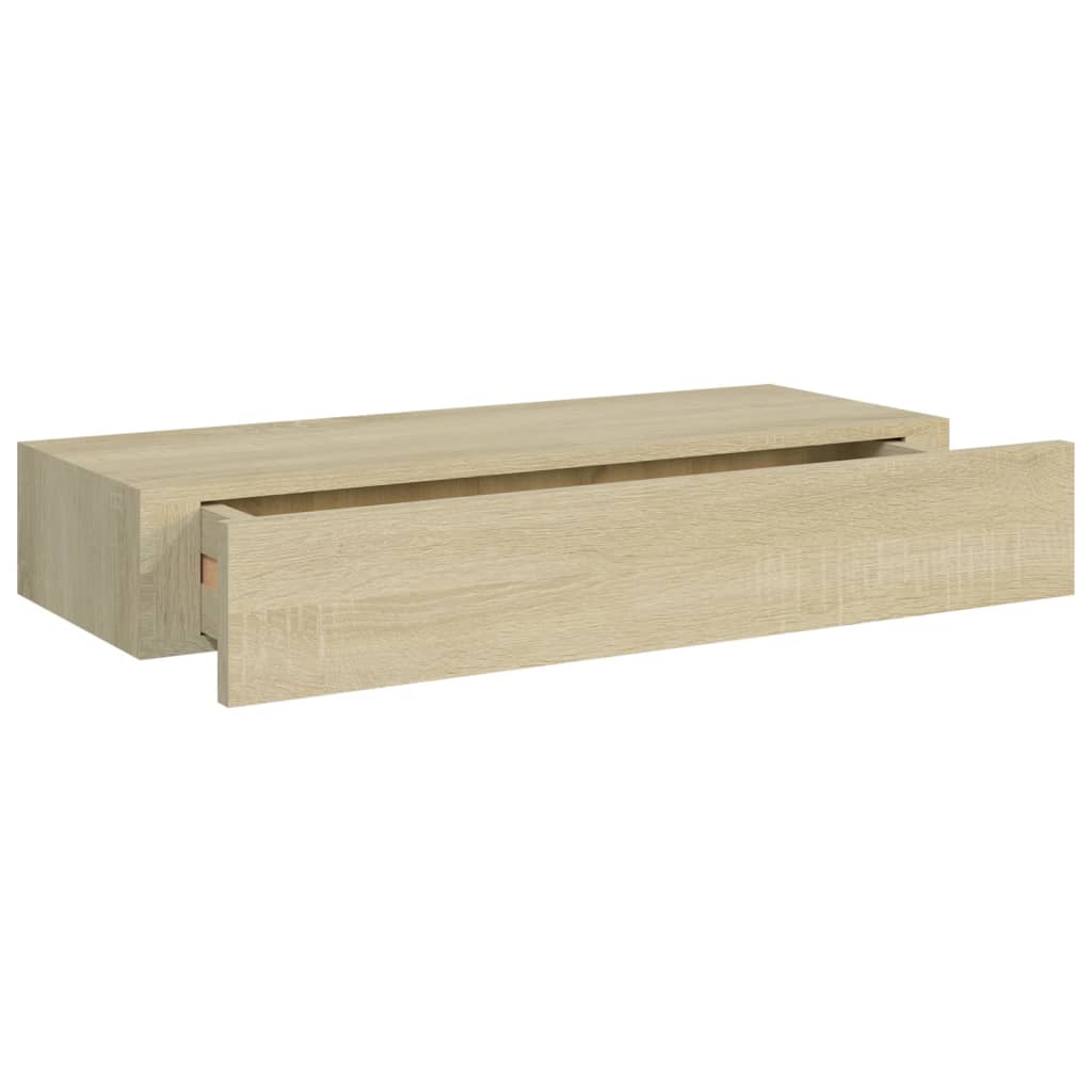 Dulapuri De Perete Cu Sertare 2 Buc. 60X23,5X10 Cm Mdf Stejar