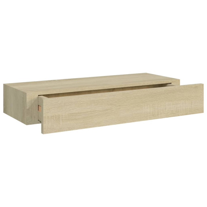Dulapuri De Perete Cu Sertare 2 Buc. 60X23,5X10 Cm Mdf Stejar