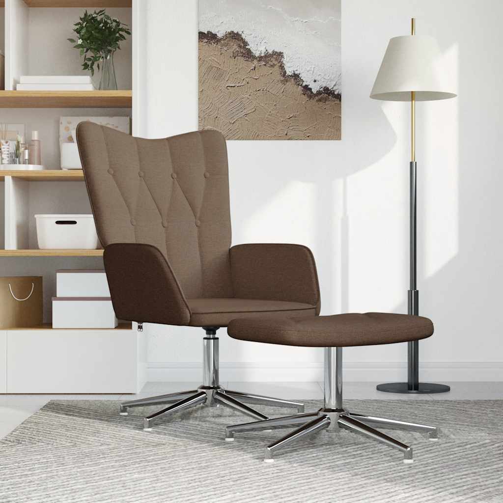 Scaun De Relaxare Cu Taburet, , Textil