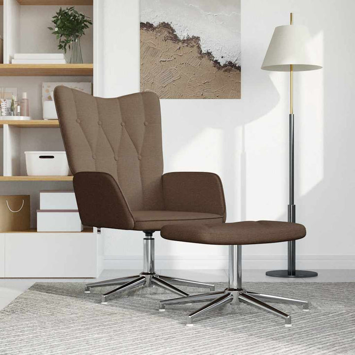 Scaun De Relaxare Cu Taburet, , Textil