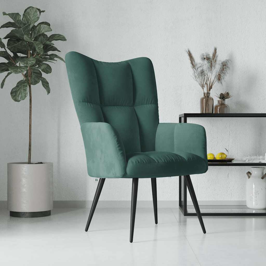 Scaun De Relaxare Cu Taburet, , Catifea