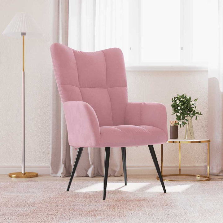 Scaun De Relaxare Cu Taburet, , Catifea
