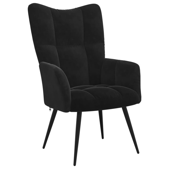Scaun De Relaxare Cu Taburet, , Catifea
