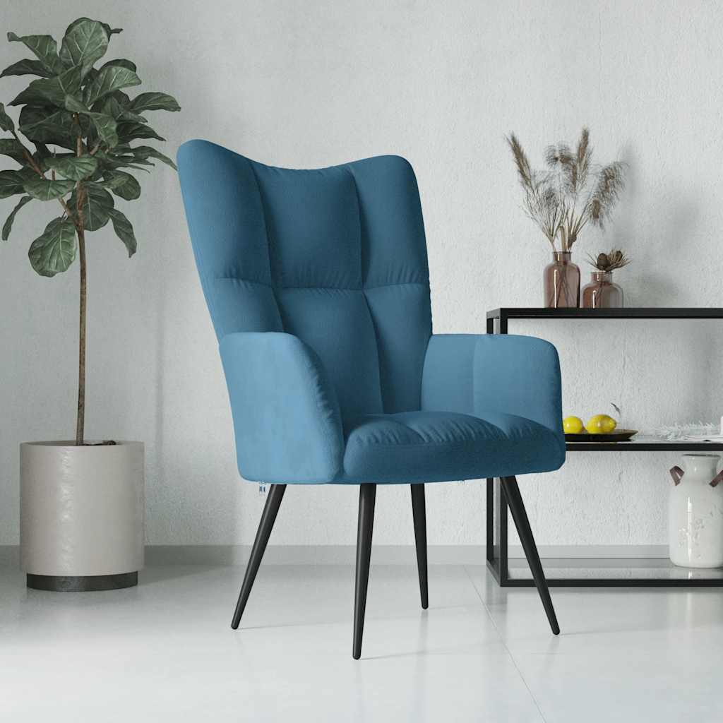 Scaun De Relaxare Cu Taburet, , Catifea