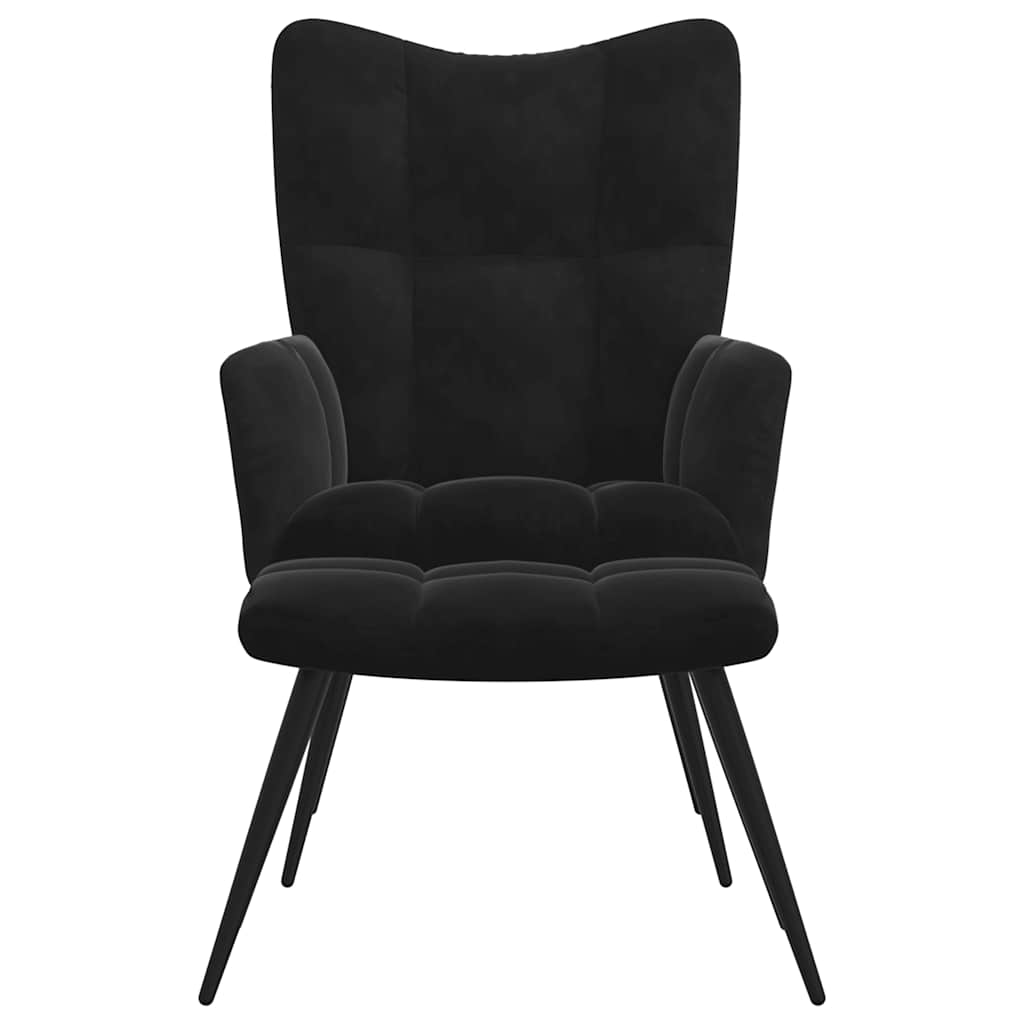 Scaun De Relaxare Cu Taburet, , Catifea