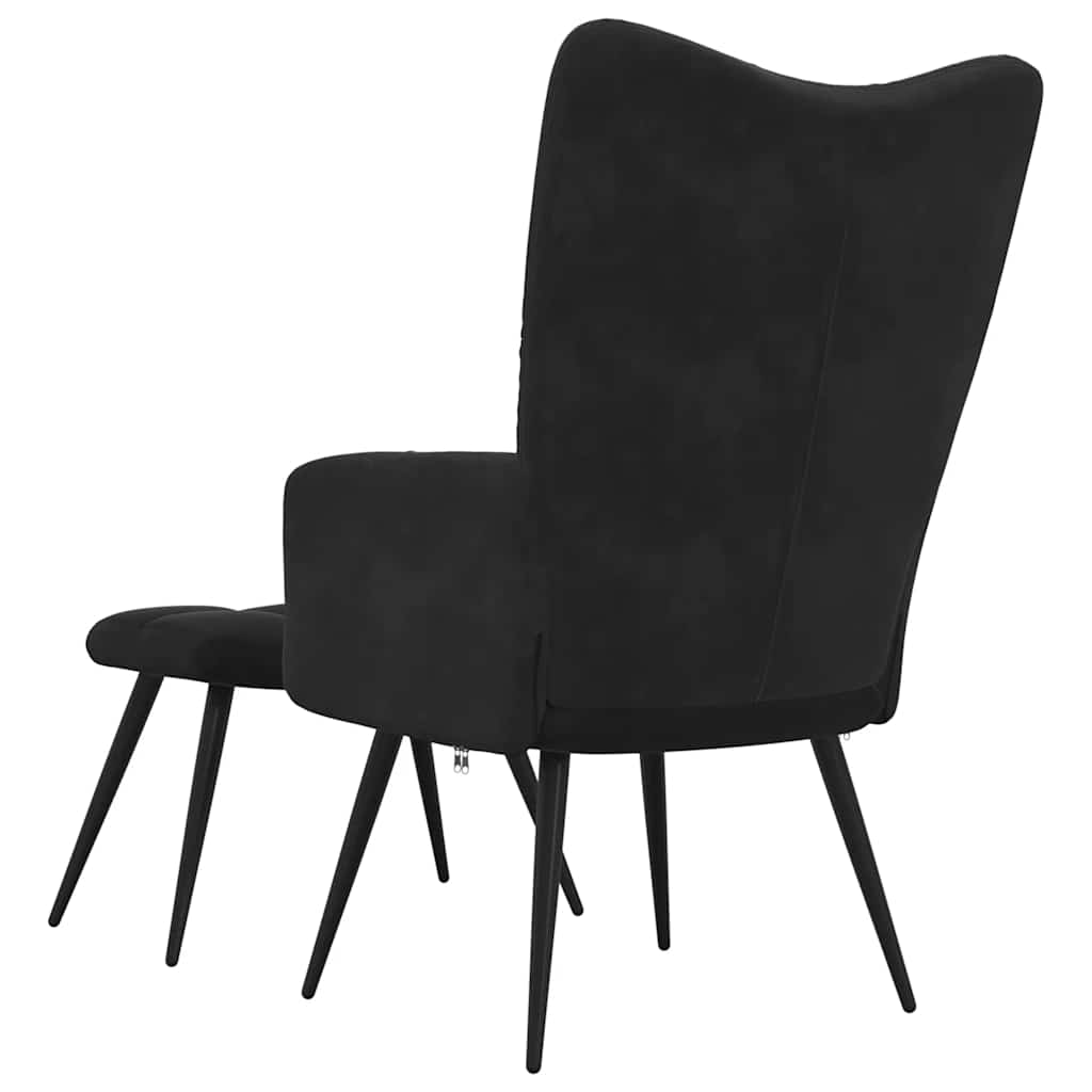 Scaun De Relaxare Cu Taburet, , Catifea