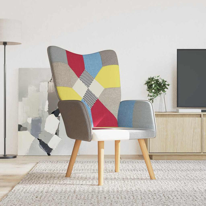 Scaun De Relaxare Cu Taburet, Textil, Petice
