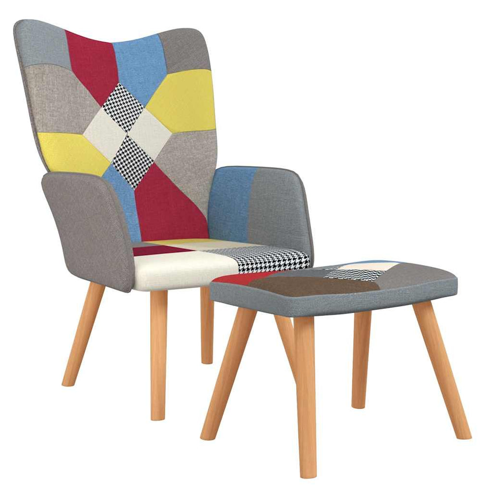 Scaun De Relaxare Cu Taburet, Textil, Petice