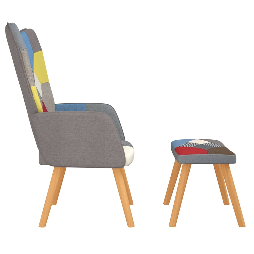 Scaun De Relaxare Cu Taburet, Textil, Petice