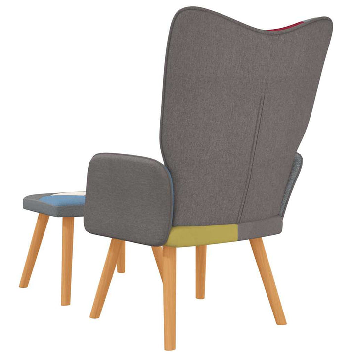 Scaun De Relaxare Cu Taburet, Textil, Petice