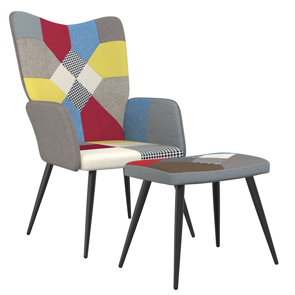 Scaun De Relaxare Cu Taburet, Textil, Petice