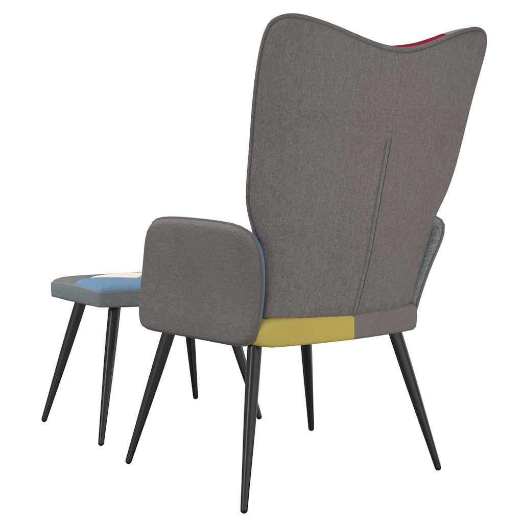 Scaun De Relaxare Cu Taburet, Textil, Petice