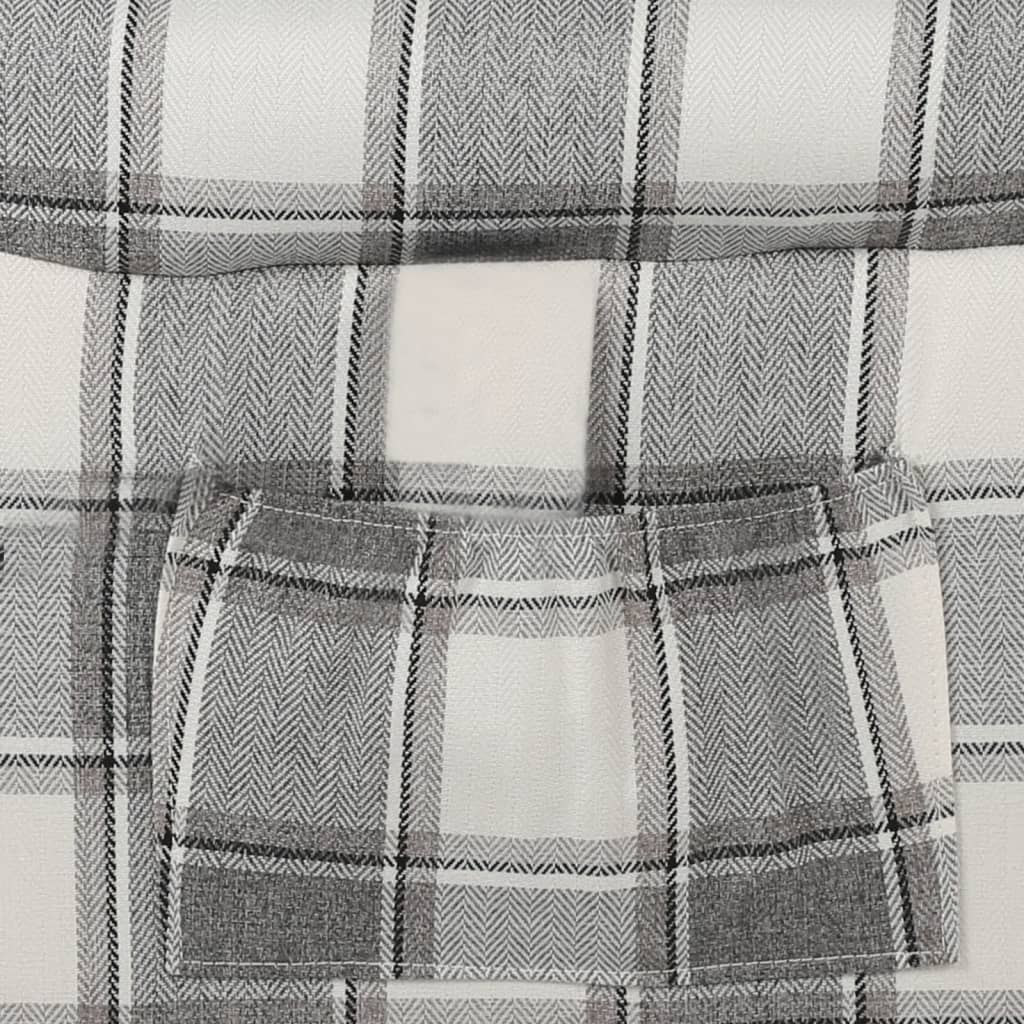 Fotoliu Rabatabil, Gri Și Alb, Material Textil