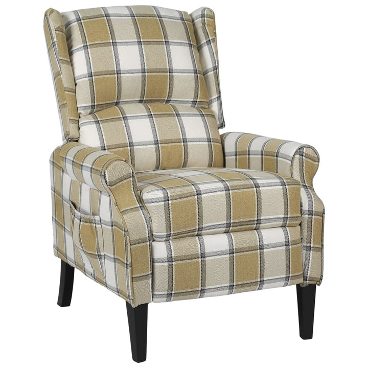 Fotoliu Rabatabil, Gri Și Alb, Material Textil