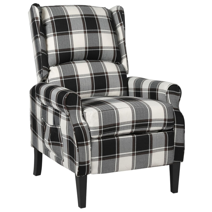 Fotoliu Rabatabil, Gri Și Alb, Material Textil