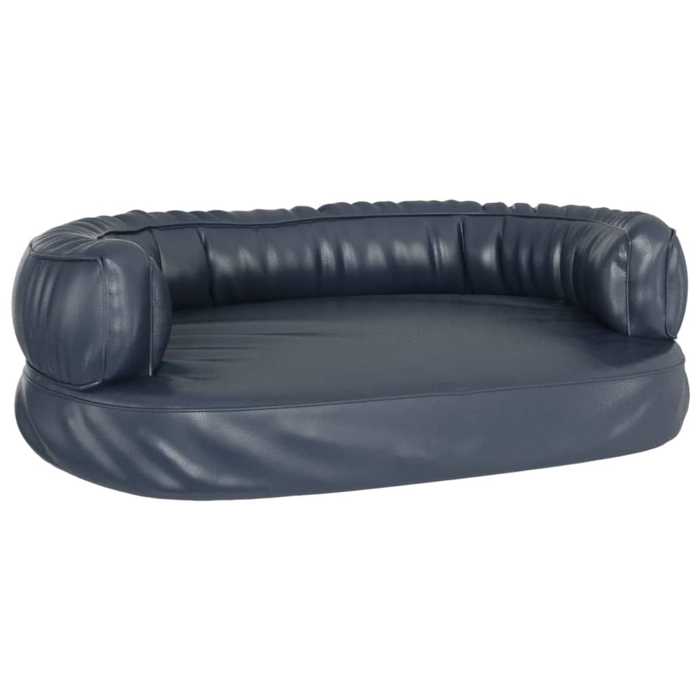 Pat Pentru Câini Spumă Ergonomică Albastru Piele Eco