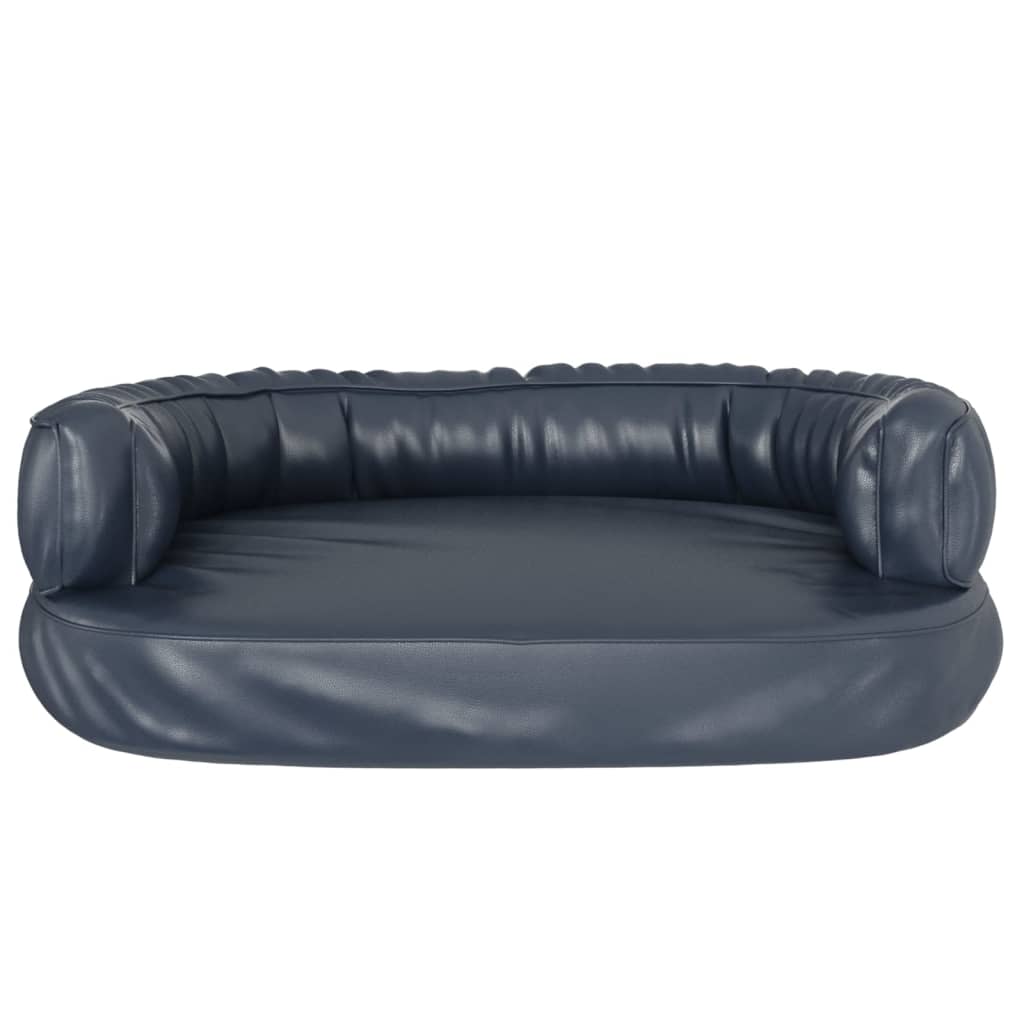 Pat Pentru Câini Spumă Ergonomică Albastru Piele Eco