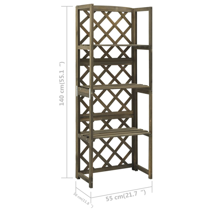 Spalier Cu Rafturi, , 55X30X140 Cm, Lemn Masiv Brad