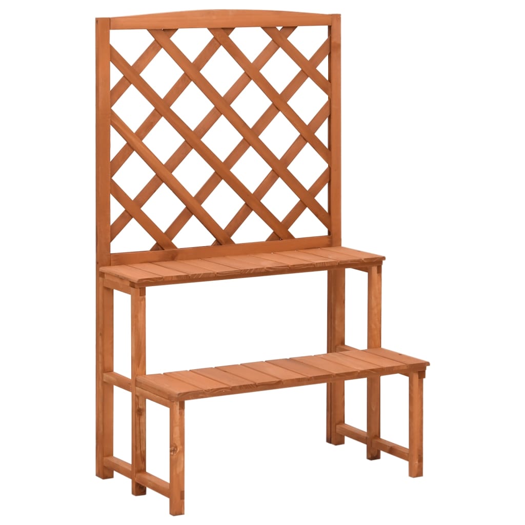 Suport Plante Cu Spalier, , 70X42X115 Cm, Lemn Masiv De Brad