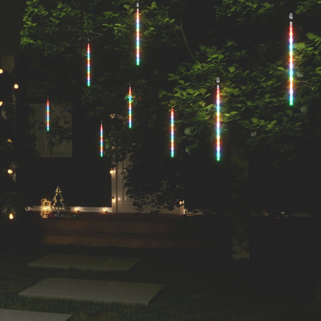 Lumini De Meteoriți 8 Buc. Colorat 288 Led-Uri Int./Ext.