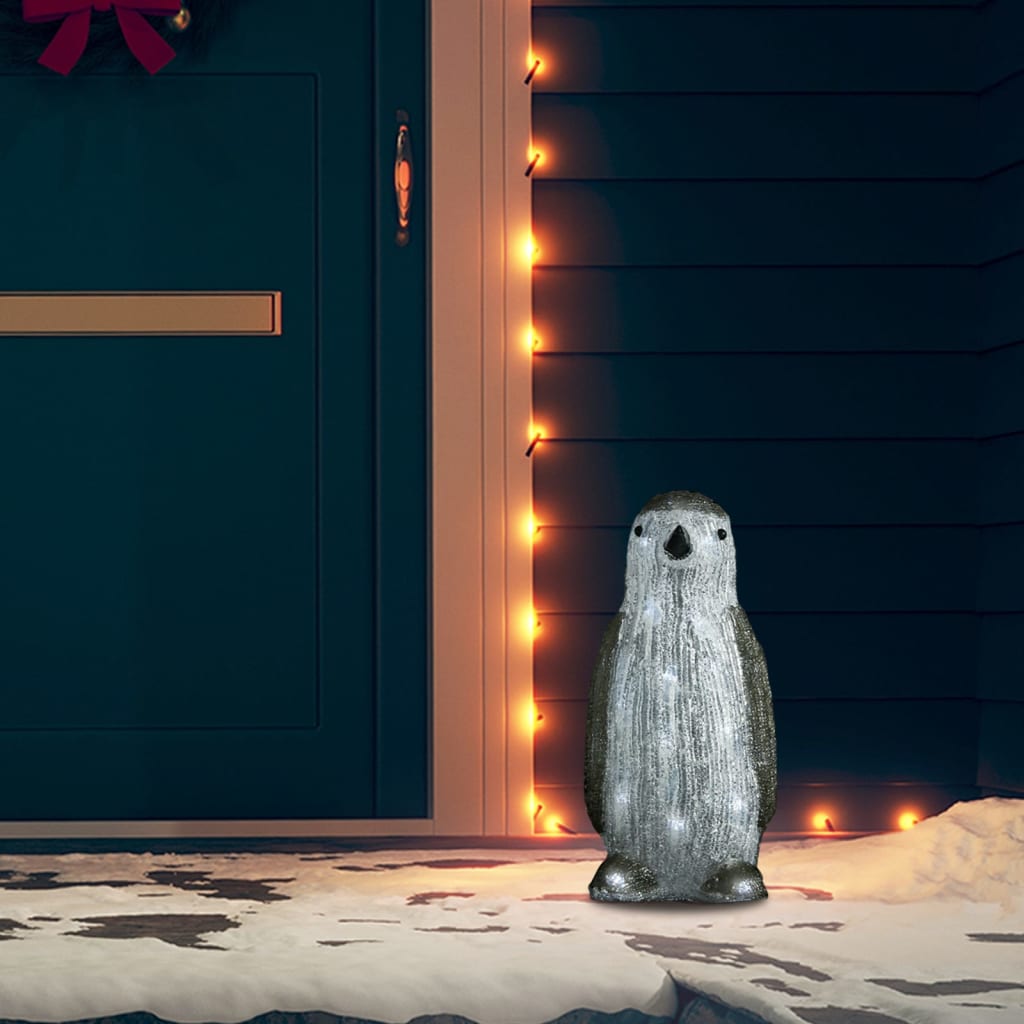 Figurină Om Zăpadă Crăciun Led Acrilic 30Cm Interior/Exterior