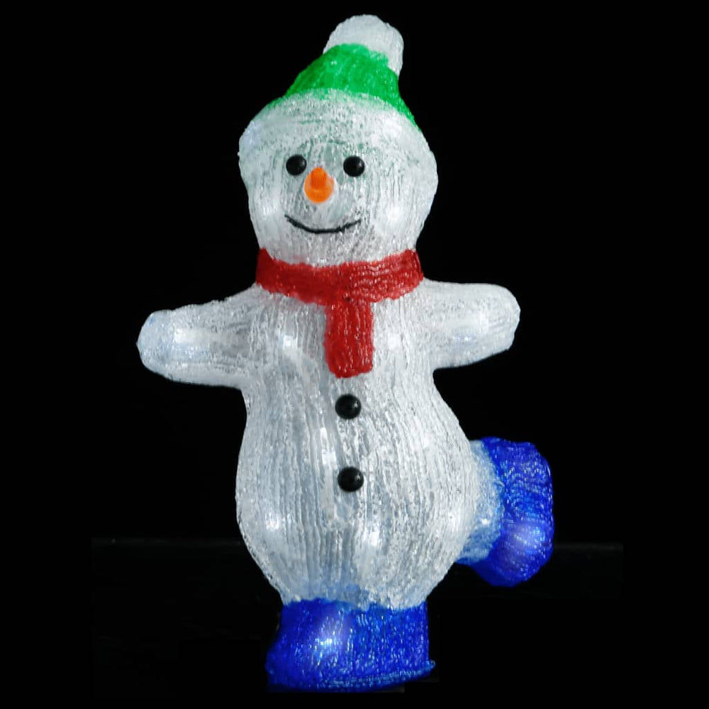 Figurină Om Zăpadă Crăciun Led Acrilic 30Cm Interior/Exterior