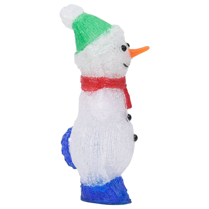 Figurină Om Zăpadă Crăciun Led Acrilic 30Cm Interior/Exterior