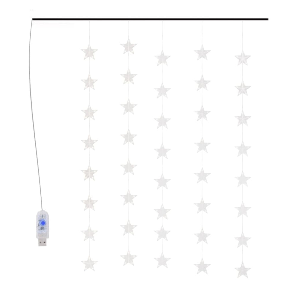Instalație Lumini Tip Perdea Stele 200 Led 8 Funcții