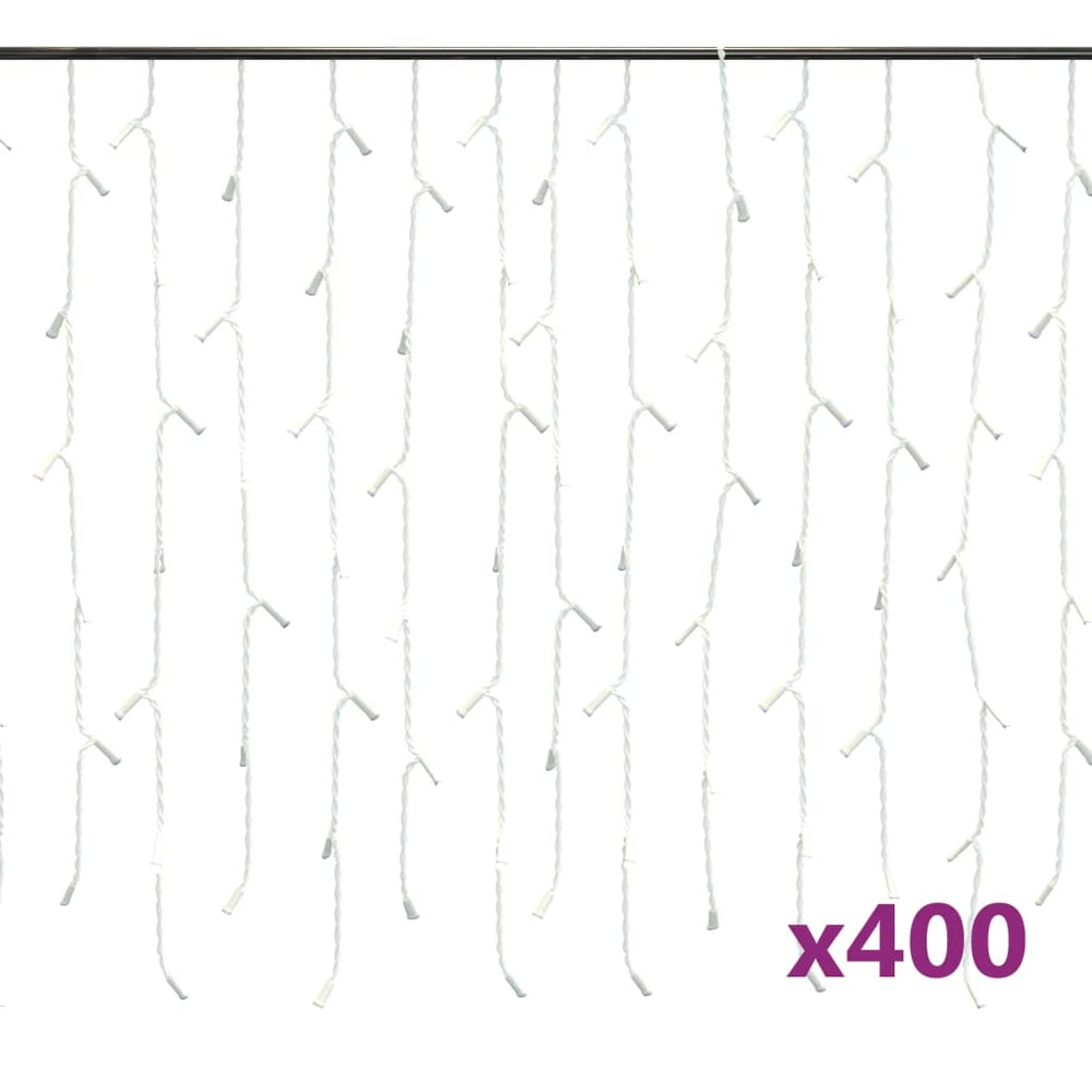 Lumini De Perdea Tip Gheață 400 Led-Uri 10 M 8 Funcții