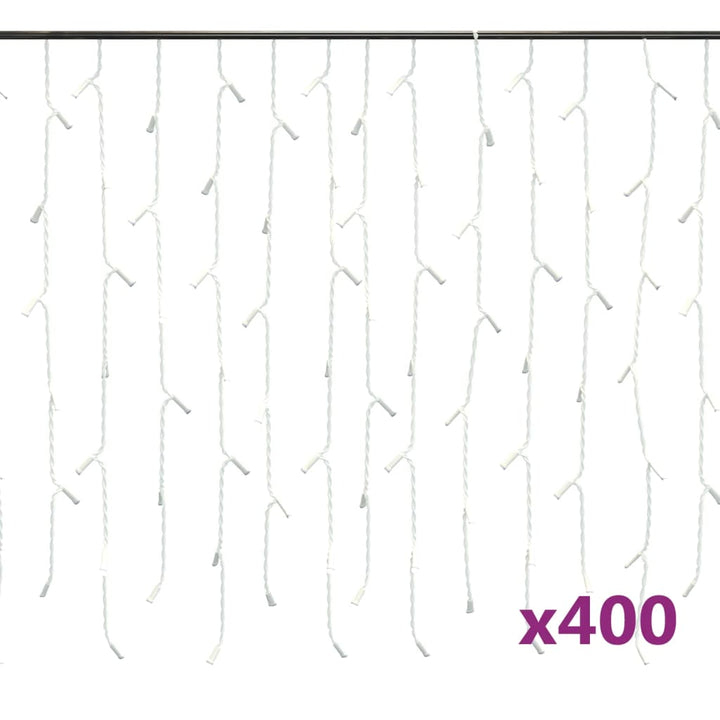 Lumini De Perdea Tip Gheață 400 Led-Uri 10 M 8 Funcții
