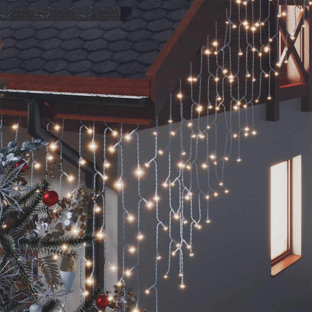 Lumini De Perdea Tip Gheață 400 Led-Uri 10 M 8 Funcții