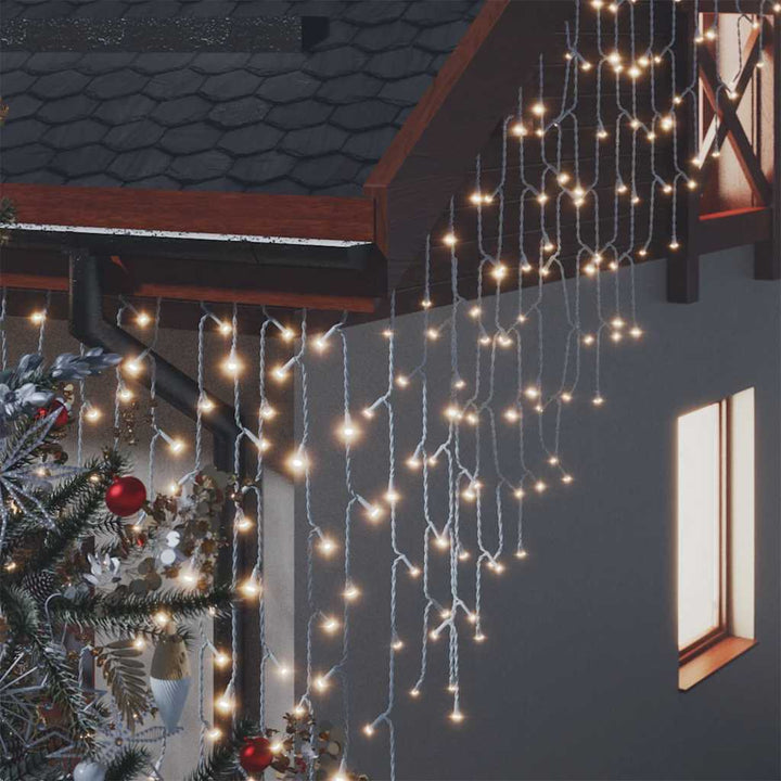 Lumini De Perdea Tip Gheață 400 Led-Uri 10 M 8 Funcții