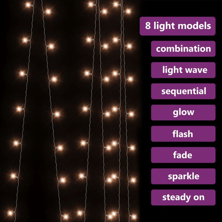 Instalație Lumini Tip Perdea 300 Led 3X3 M 8 Funcții
