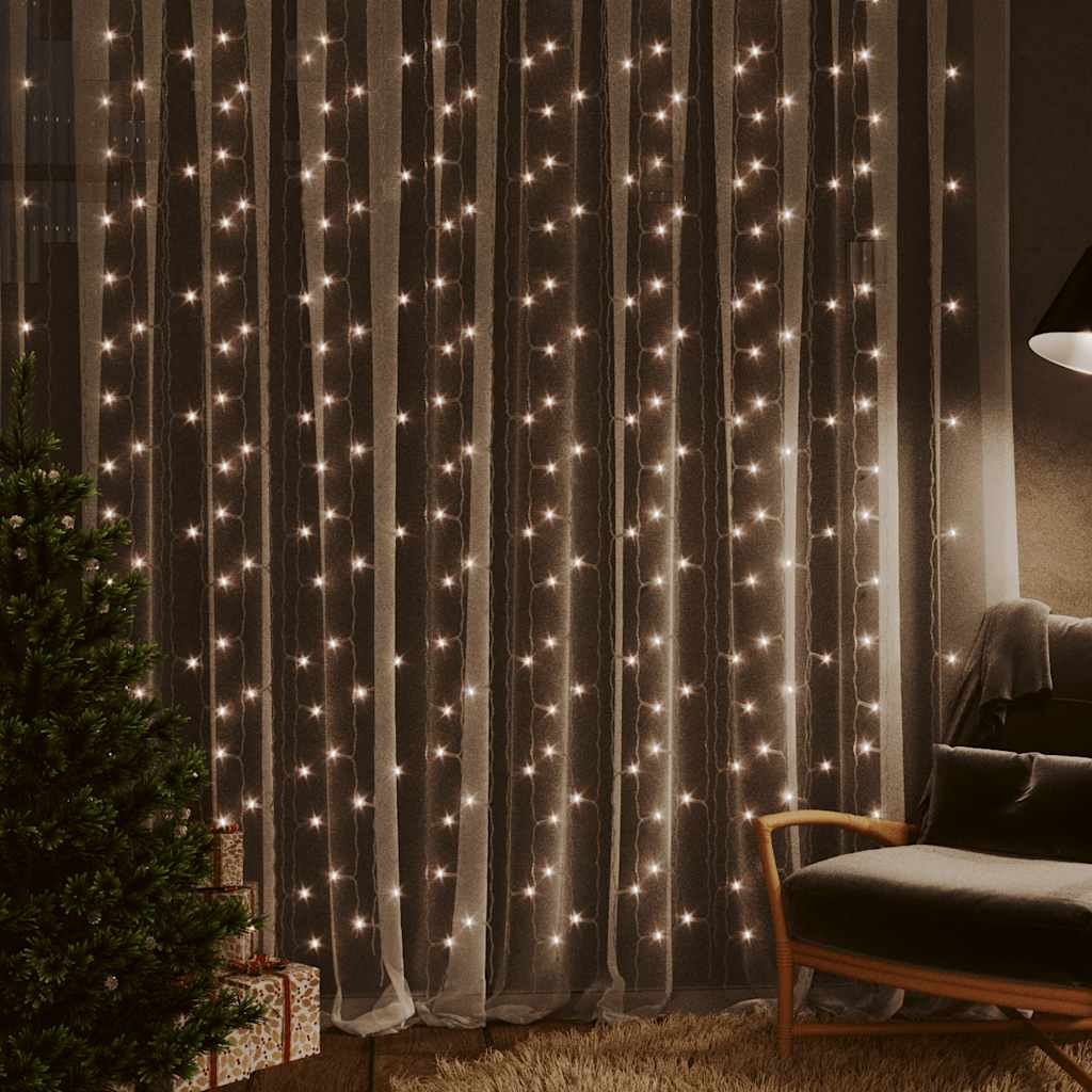 Instalație Lumini Tip Perdea 300 Led 3X3 M 8 Funcții