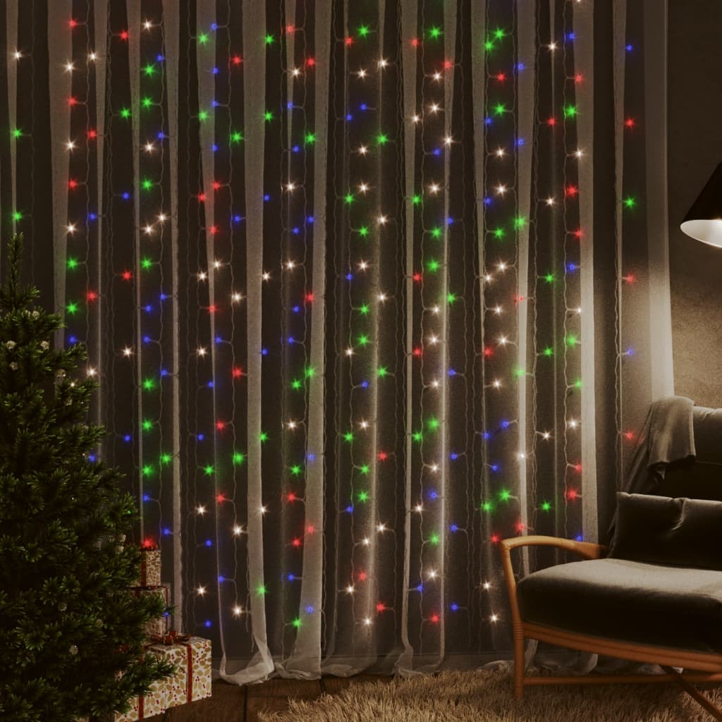Instalație Lumini Tip Perdea 300 Led 3X3 M 8 Funcții